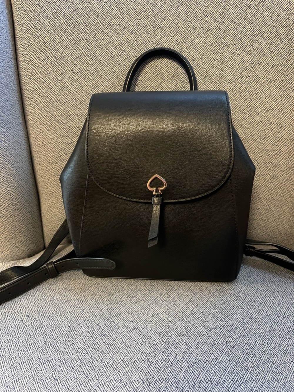 ♠️ Kate Spade Adel Black Leather Backpack - Picture 6 of 11